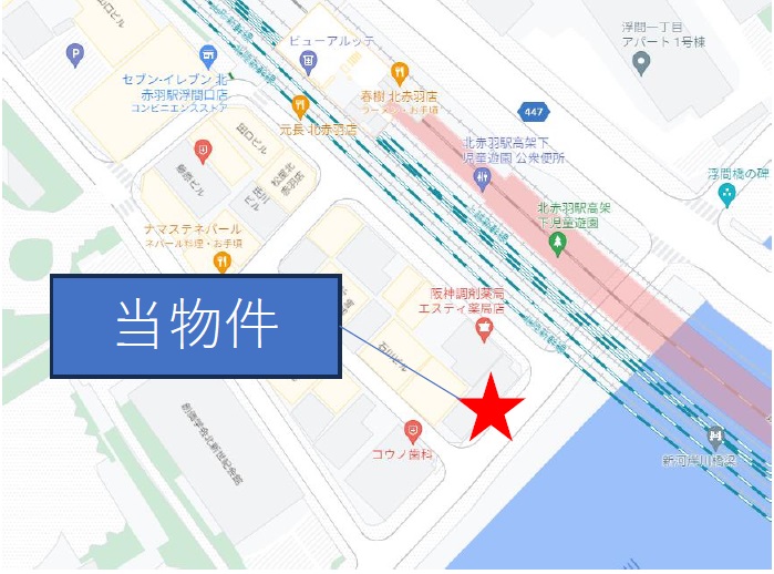 北赤羽2分　消化器内科跡物件